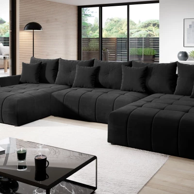 Rozkládací sedačka do U KASIA - tmavě šedá