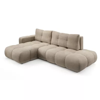 Rozkládací sedačka s úložným prostorem TRURO 1 - béžová, levý roh