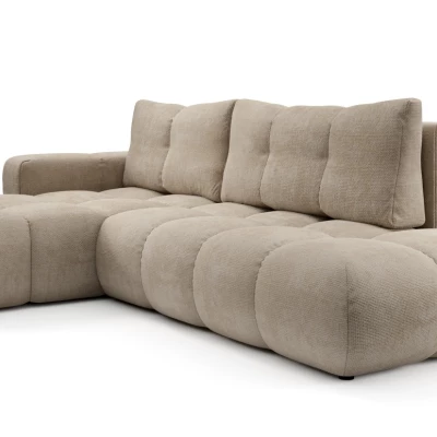 Rozkládací sedačka s úložným prostorem TRURO 1 - béžová, levý roh