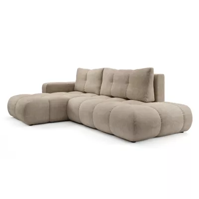 Rozkládací sedačka s úložným prostorem TRURO 1 - béžová, levý roh