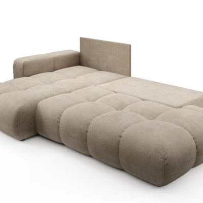 Rozkládací sedačka s úložným prostorem TRURO 1 - béžová, levý roh