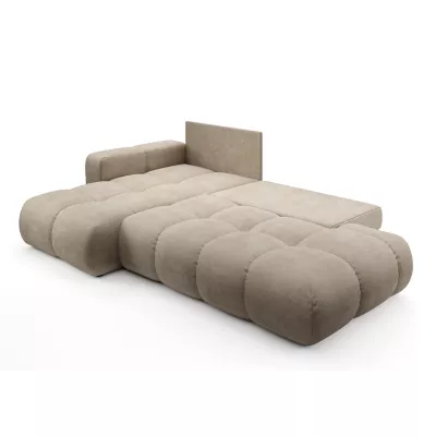 Rozkládací sedačka s úložným prostorem TRURO 1 - béžová, levý roh