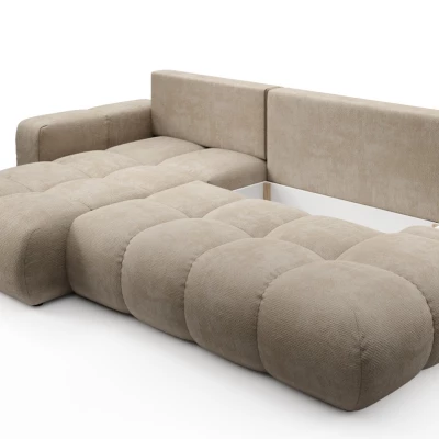 Rozkládací sedačka s úložným prostorem TRURO 1 - béžová, levý roh