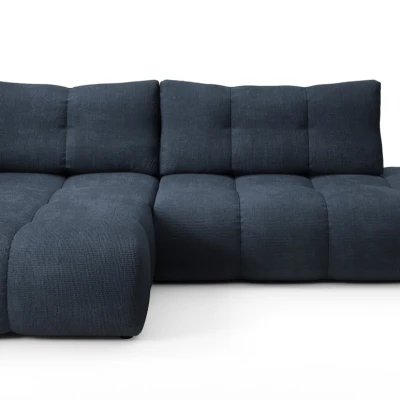 Rozkládací sedačka s úložným prostorem TRURO 1 - modrá, levý roh