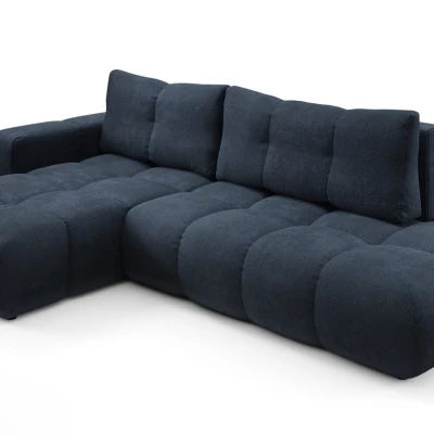 Rozkládací sedačka s úložným prostorem TRURO 1 - modrá, levý roh