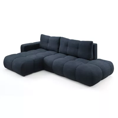 Rozkládací sedačka s úložným prostorem TRURO 1 - modrá, levý roh