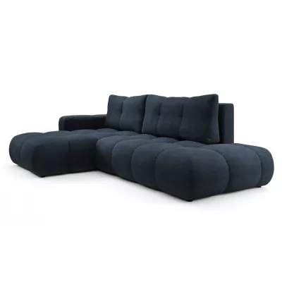 Rozkládací sedačka s úložným prostorem TRURO 1 - modrá, levý roh