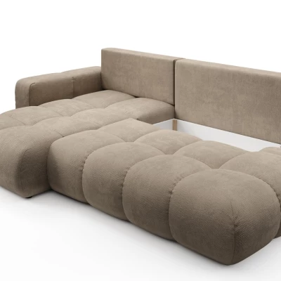 Rozkládací sedačka s úložným prostorem TRURO 1 - světlá šedá, levý roh