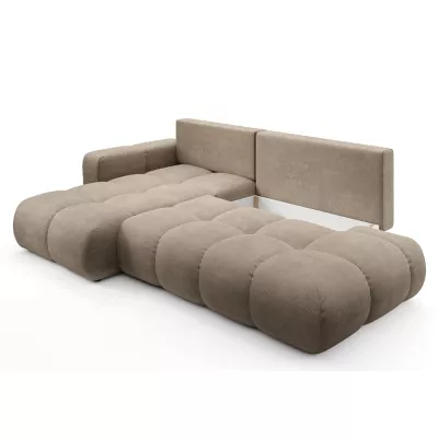 Rozkládací sedačka s úložným prostorem TRURO 1 - světlá šedá, levý roh