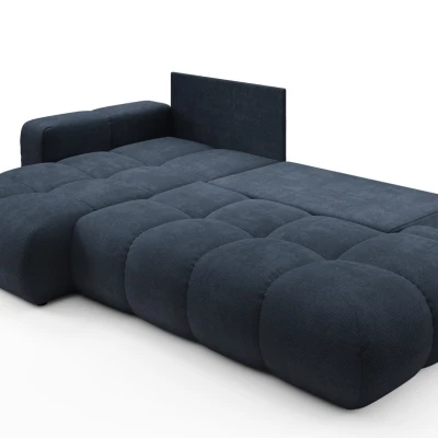 Rozkládací sedačka s úložným prostorem TRURO 1 - modrá, levý roh