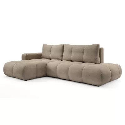 Rozkládací sedačka s úložným prostorem TRURO 1 - světlá šedá, levý roh