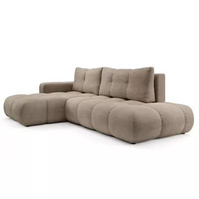 Rozkládací sedačka s úložným prostorem TRURO 1 - světlá šedá, levý roh