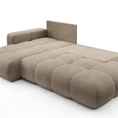 Rozkládací sedačka s úložným prostorem TRURO 1 - světlá šedá, levý roh