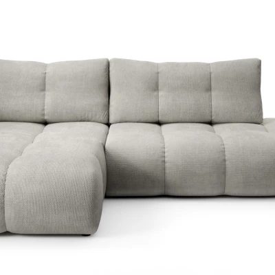 Rozkládací sedačka s úložným prostorem TRURO 1 - stříbrná, levý roh