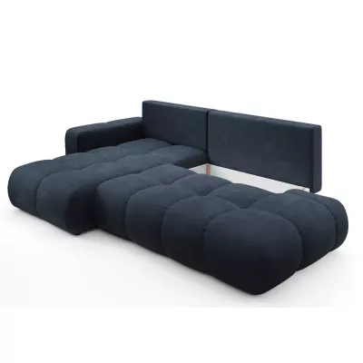 Rozkládací sedačka s úložným prostorem TRURO 1 - modrá, levý roh