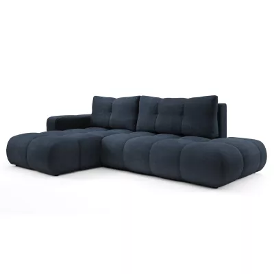 Rozkládací sedačka s úložným prostorem TRURO 1 - modrá, levý roh