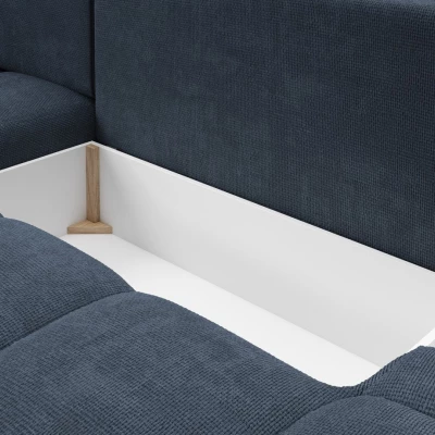 Rozkládací sedačka s úložným prostorem TRURO 1 - modrá, levý roh