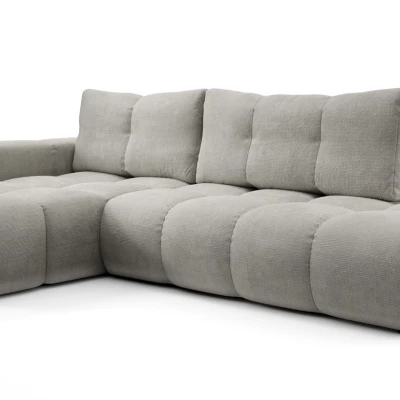 Rozkládací sedačka s úložným prostorem TRURO 1 - stříbrná, levý roh