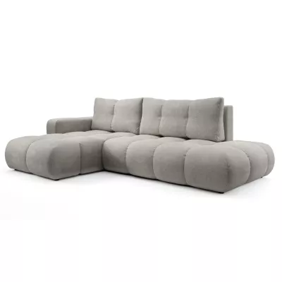 Rozkládací sedačka s úložným prostorem TRURO 1 - stříbrná, levý roh