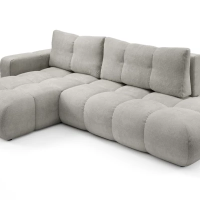 Rozkládací sedačka s úložným prostorem TRURO 1 - stříbrná, levý roh