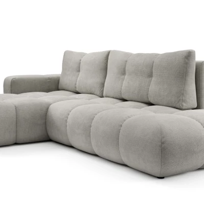 Rozkládací sedačka s úložným prostorem TRURO 1 - stříbrná, levý roh