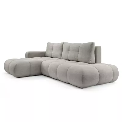 Rozkládací sedačka s úložným prostorem TRURO 1 - stříbrná, levý roh