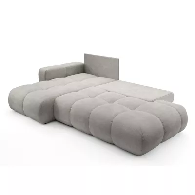 Rozkládací sedačka s úložným prostorem TRURO 1 - stříbrná, levý roh