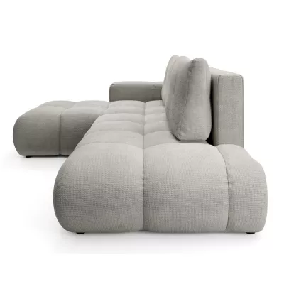 Rozkládací sedačka s úložným prostorem TRURO 1 - stříbrná, levý roh