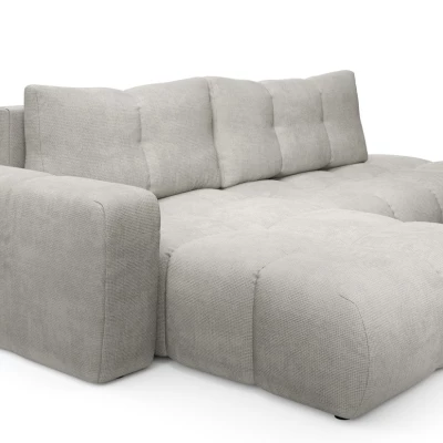 Rozkládací sedačka s úložným prostorem TRURO 1 - stříbrná, levý roh