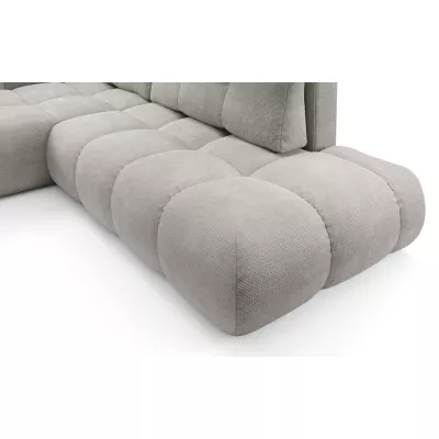 Rozkládací sedačka s úložným prostorem TRURO 1 - stříbrná, levý roh