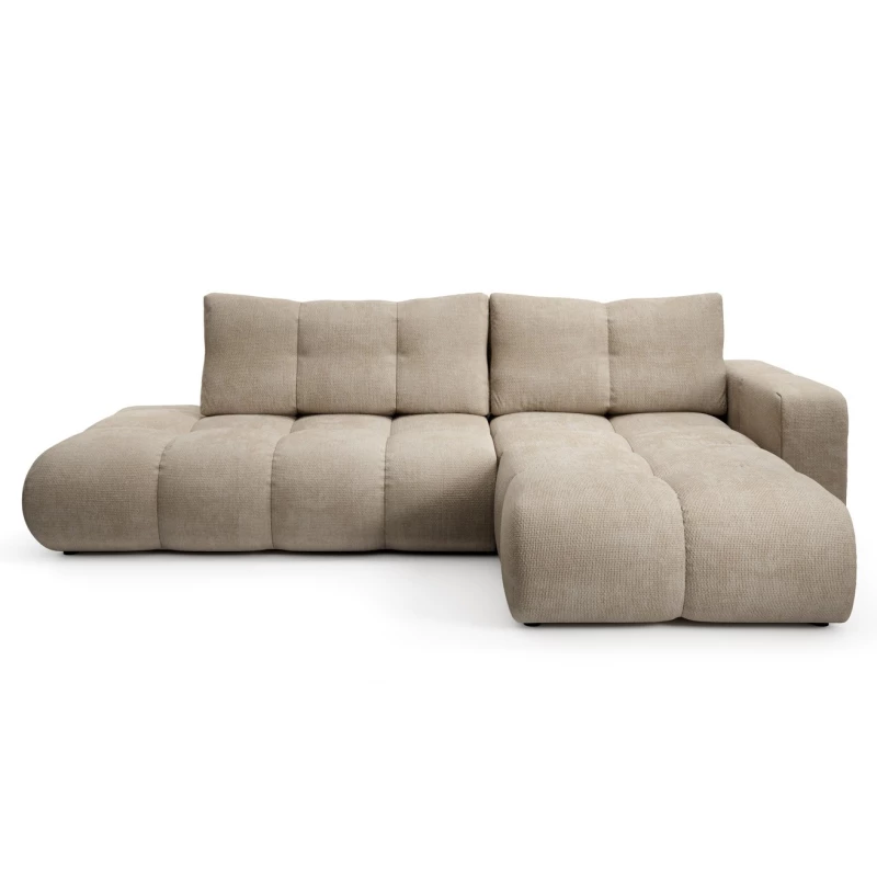 Rozkládací sedačka s úložným prostorem TRURO 1 - béžová, pravý roh