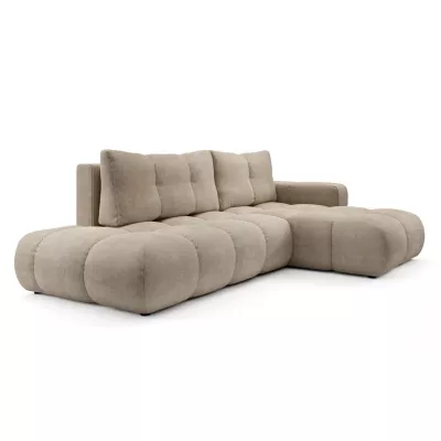 Rozkládací sedačka s úložným prostorem TRURO 1 - béžová, pravý roh