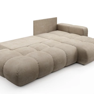 Rozkládací sedačka s úložným prostorem TRURO 1 - béžová, pravý roh