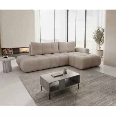 Rozkládací sedačka s úložným prostorem TRURO 1 - béžová, pravý roh