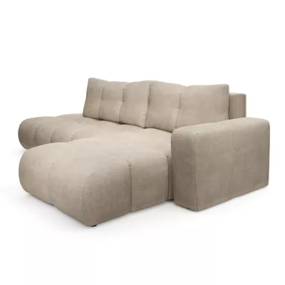 Rozkládací sedačka s úložným prostorem TRURO 1 - béžová, pravý roh