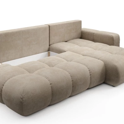 Rozkládací sedačka s úložným prostorem TRURO 1 - béžová, pravý roh