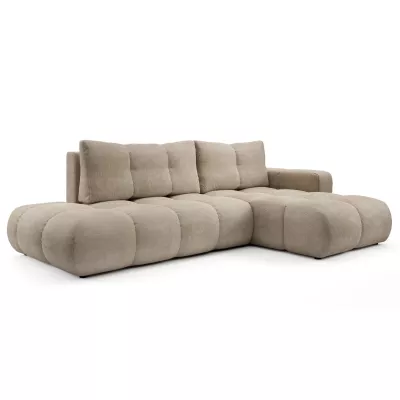 Rozkládací sedačka s úložným prostorem TRURO 1 - béžová, pravý roh