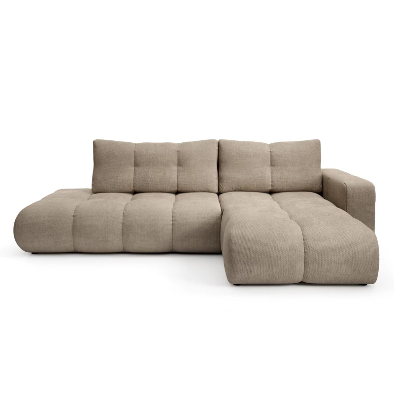 Rozkládací sedačka s úložným prostorem TRURO 1 - světlá šedá, pravý roh