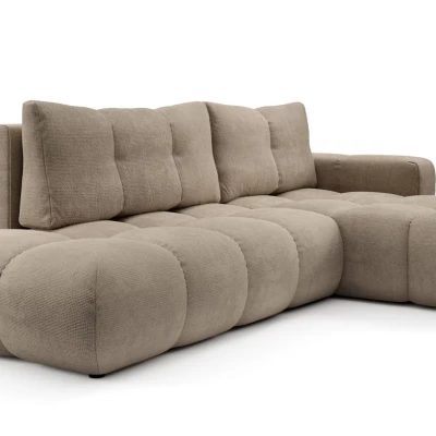 Rozkládací sedačka s úložným prostorem TRURO 1 - světlá šedá, pravý roh