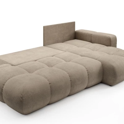 Rozkládací sedačka s úložným prostorem TRURO 1 - světlá šedá, pravý roh