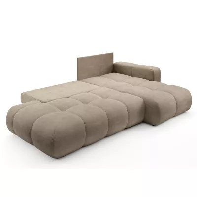 Rozkládací sedačka s úložným prostorem TRURO 1 - světlá šedá, pravý roh