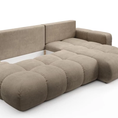 Rozkládací sedačka s úložným prostorem TRURO 1 - světlá šedá, pravý roh