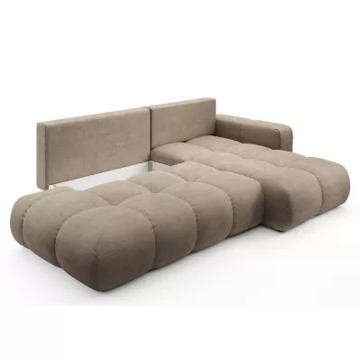 Rozkládací sedačka s úložným prostorem TRURO 1 - světlá šedá, pravý roh