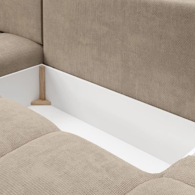 Rozkládací sedačka s úložným prostorem TRURO 1 - světlá šedá, pravý roh