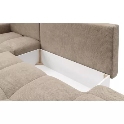 Rozkládací sedačka s úložným prostorem TRURO 1 - světlá šedá, pravý roh