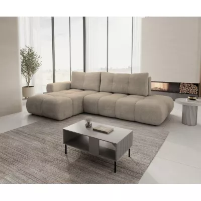 Rozkládací sedačka s úložným prostorem TRURO 1 - světlá šedá, levý roh