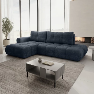 Rozkládací sedačka s úložným prostorem TRURO 1 - modrá, levý roh