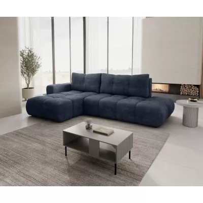 Rozkládací sedačka s úložným prostorem TRURO 1 - modrá, levý roh