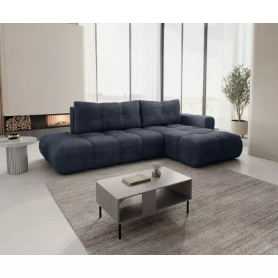 Rozkládací sedačka s úložným prostorem TRURO 1 - modrá, pravý roh