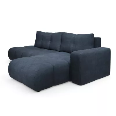 Rozkládací sedačka s úložným prostorem TRURO 1 - modrá, pravý roh